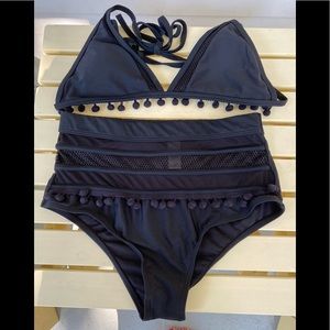 Black two piece swimsuit NWOT Size Medium